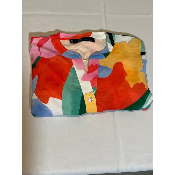 NWT Be by CHETTA B Women's Colorful Abstract Babydoll Dress - Size 4p - Pockets! - Picture 8 of 8